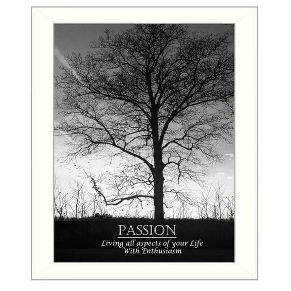 Passion By Trendy Decor4U Printed Framed Wall Art Wood Multi-Color