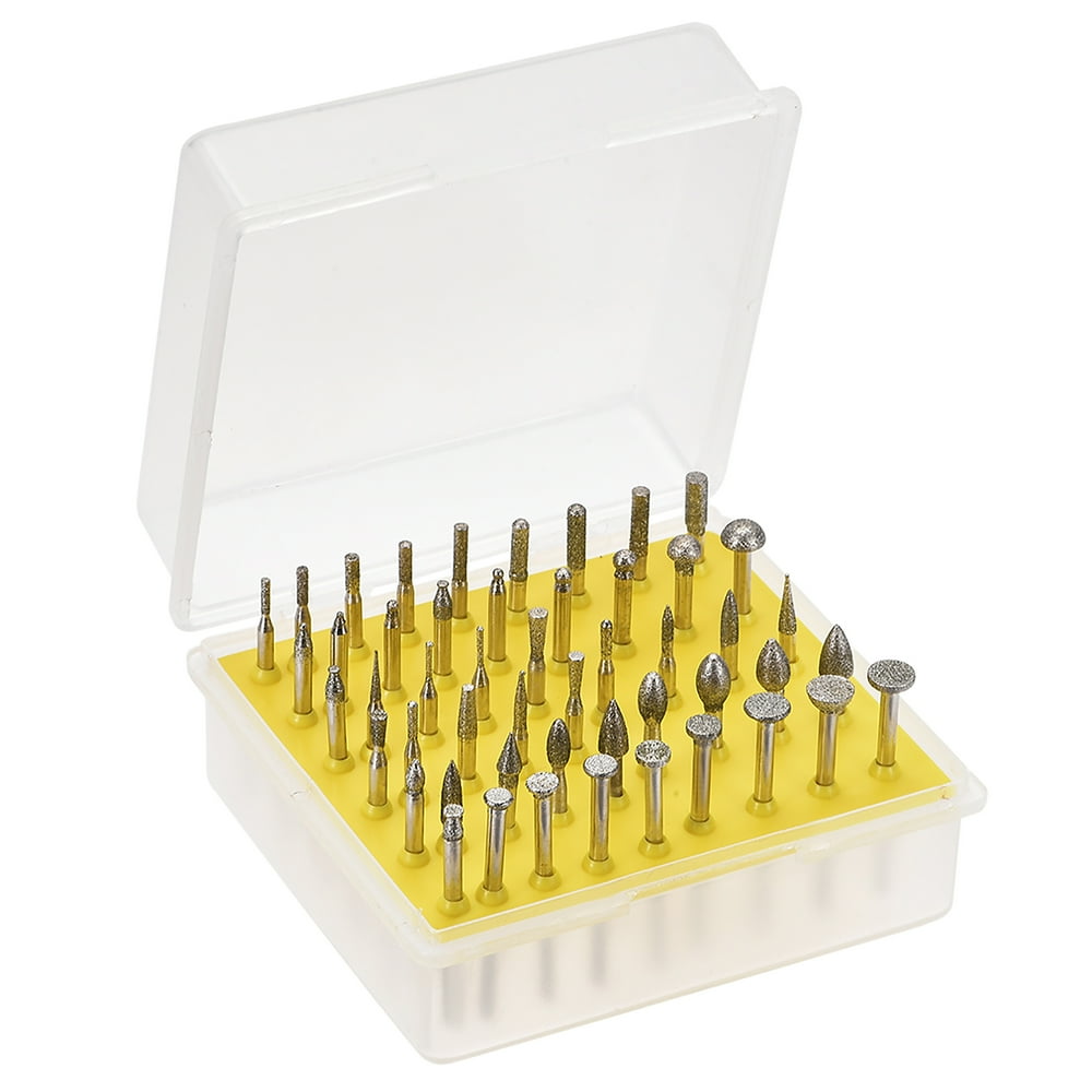 Diamond Burrs Set Grinding Drill Bits for Rotary Tool 1/8Inch Shank