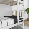 thumbnail image 5 of Max & Lily Bunk Bed, Scandinavian Solid Wood Twin over Twin Bunk Beds for Kids, White/Blonde, 5 of 10
