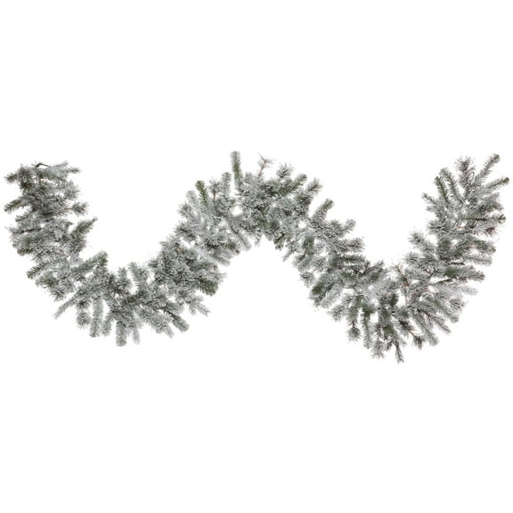 Vickerman 9' x 14" Flocked Kiana Artificial Christmas Garland, Unlit