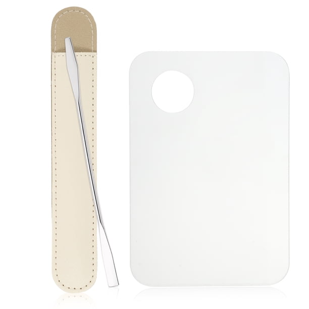 Juego de paleta de maquillaje cosmético acrílico Unique Bargains con raspador transparente