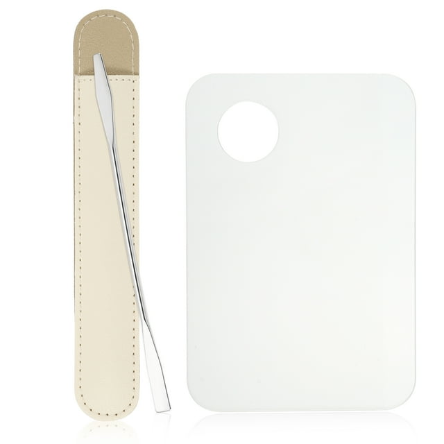 Juego de paleta de maquillaje cosmético acrílico Unique Bargains con raspador transparente