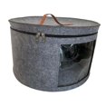 thumbnail image 3 of Caja de almacenamiento para sombreros, contenedor para armario, estuche portátil, organizador de sombreros de redonda para viajes, juguetes, ropa Gris medio, 3 of 8