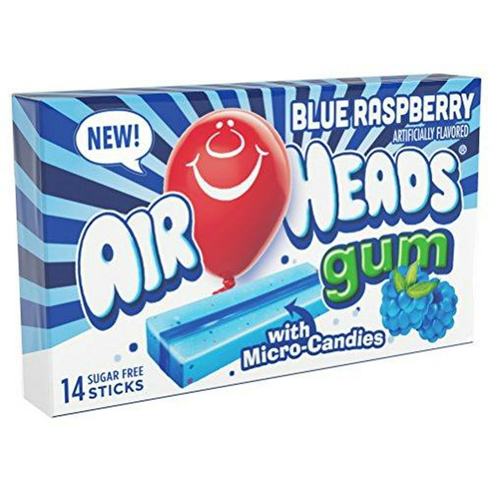 CANDYRUS Airheads Candy SugarFree Chewing Gum with Xylitol, Blue