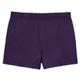 thumbnail image 6 of Made in USA Girls Soft Cotton UPF 50+ Jersey Pocket Shorts | Purple, 6 of 6