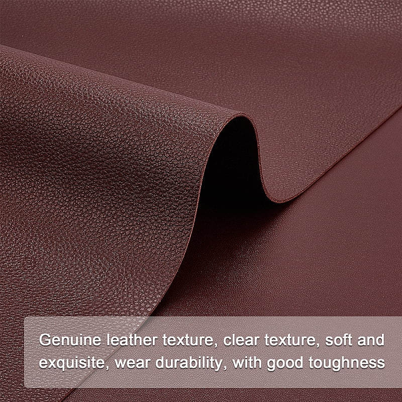 Imitation Leather Fabric for Garment Accessories Coconut Brown 135x30x0.12cm for DIY Imitation Leather