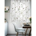 thumbnail image 4 of Sparrow Sheer Curtains 72 Inch Length 2 Panels Set, Spring Birds on The Branches Vintage Country Voile Window Treatment Rod Pocket Curtains Sheers Drapes for Bedroom/Living Room/Kitchen 52"x72"x2, 4 of 7