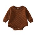 thumbnail image 1 of Gibobby Mamelucos para bebe niño polar de manga larga para niños y niñas, mono liso, sudadera para recién nacidos, monos, ropa(A, 9-12 Meses), 1 of 5