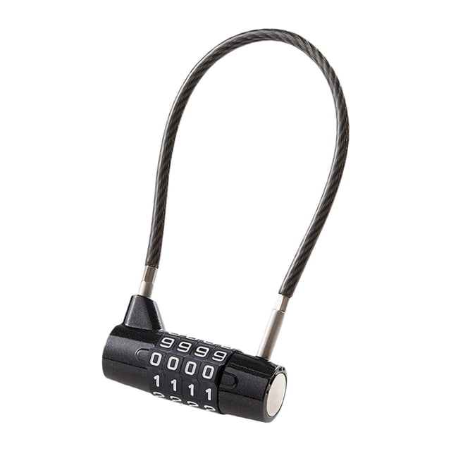 bedienty Cable Lock Sturdy 4 Digit Combination Padlock for Tool Box Shed Hasp Storage 47.6cm Cable