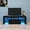 Black, variant on Cfowner Modern TV Stand with RGB LED Light, Wood Television Stand Media Storage Console Cabinet with Open Shelves, Entertainment Center Living Room Bedroom
