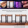 thumbnail image 6 of Labymos Table RGB Glow Tube Clock Walnut Wood Base Highlight LED Electronic Digital Alarm Clocks Timer 12 24 Hours Time System Adjustable 8 Display ModesChristmas Gift Home Decoration, 6 of 7