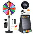 thumbnail image 2 of WinSpin 24" Dual Use 14 Slots Prize Wheel Prize Drop Game Board Kit w/ LED Light, 2 of 9