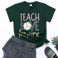 thumbnail image 2 of Honeeladyy Clearance under 10$ Teacher Shirts for Womens Rainbow Graphic Tee Funny Strong Letter Inspirational T Shirt Tops Love Heart Short Sleeve, 2 of 6