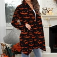 thumbnail image 5 of Kilaqueen Oversized Cardigans for Women Halloween Pumpkin Bat Print Casual Long Sleeve Open Front Knitted Sweater Cardigans Halloween Costumes, 5 of 7