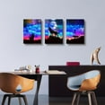 thumbnail image 4 of Hieng Canvas Wall Art For Bedroom Wall Decorations For Living Room Wall Decor For Office Black And White Wall Painting Purple Ocean Landscape Pictures Posters Farmhouse Home Wall Decor, 4 of 5