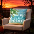 thumbnail image 5 of YiJuHui Ocean Beach Theme Throw Pillow Cover 45x45 Cm Summer Decorative Cushion Case For Sofa Bedroom Patio, High Definition Printing Soft Breathable Polyester Fabric, 5 of 5