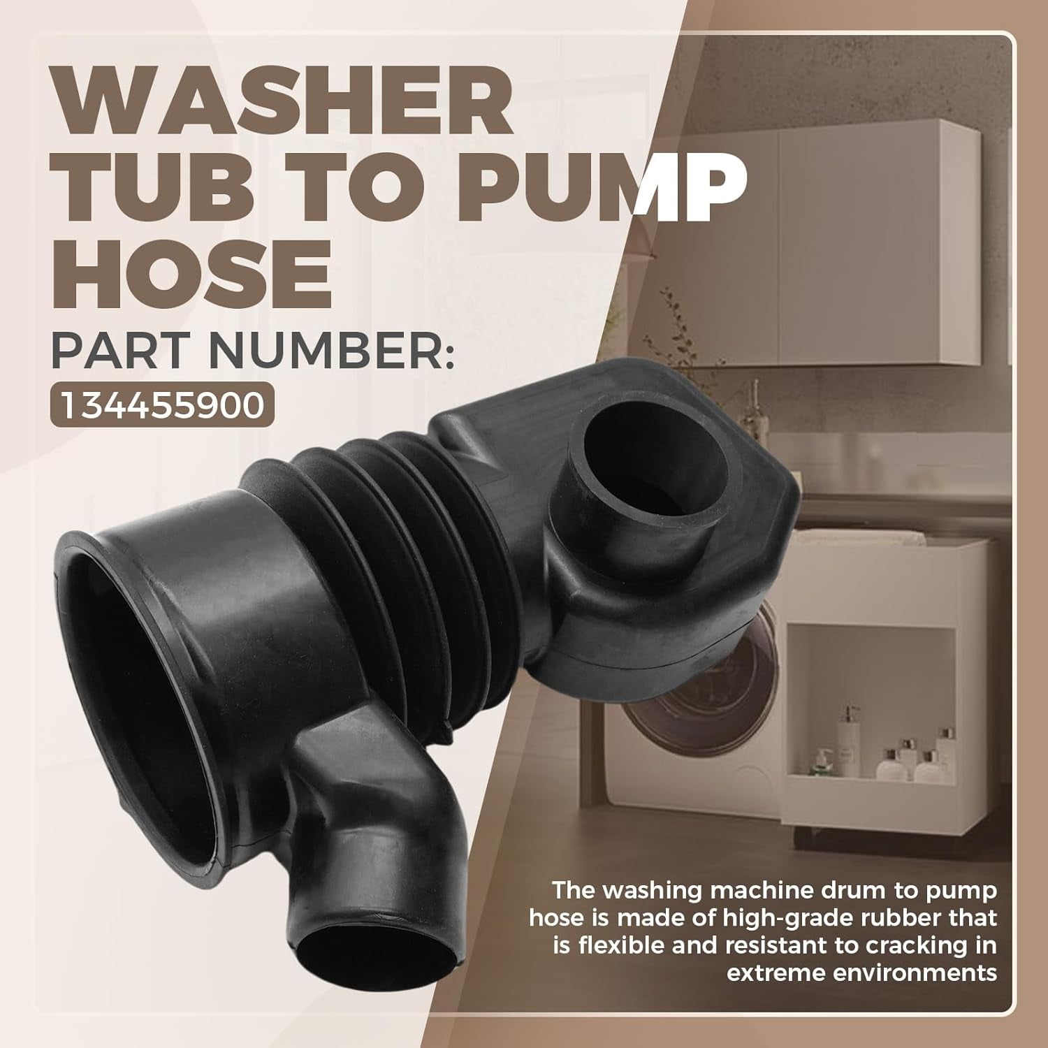Aniceparthy 134455900 Washer Hose, Tub to Pump Hose Replacement For Frigidaire
