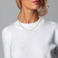 thumbnail image 5 of 14K Solid Yellow Gold 0.9mm Box Link Chain Necklace, 5 of 9