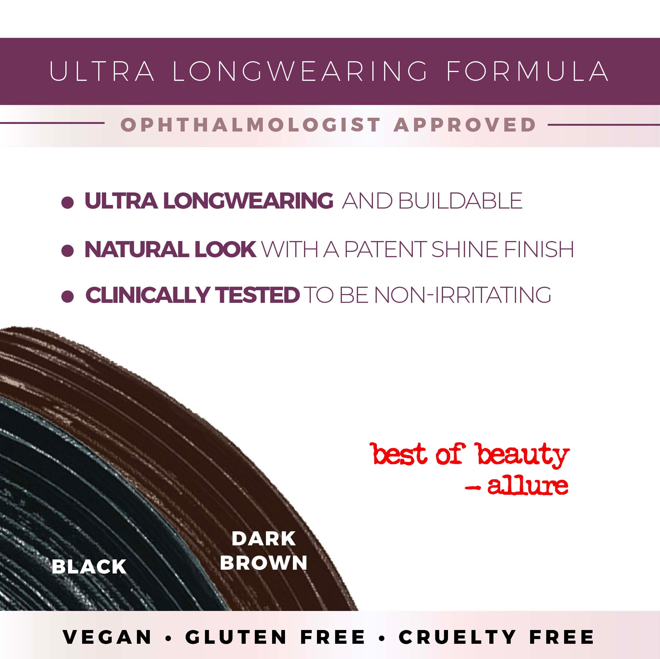 Blinc Original Tubing Mascara | Natural looking Lengthening Mascara| Ultra-Longwearing Washable Mascara | Vegan, Gluten-Free and Cruelty-Free | 9mL / 0.30 Fl. OZ Dark Brown