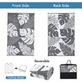 thumbnail image 6 of EastVita 9 X 18(actual size) ft Plastic Gray White Rectangular Beach Front Porches Patio Picnic RV Camping Garage Wide Leaves Modern Area Rug, 6 of 8
