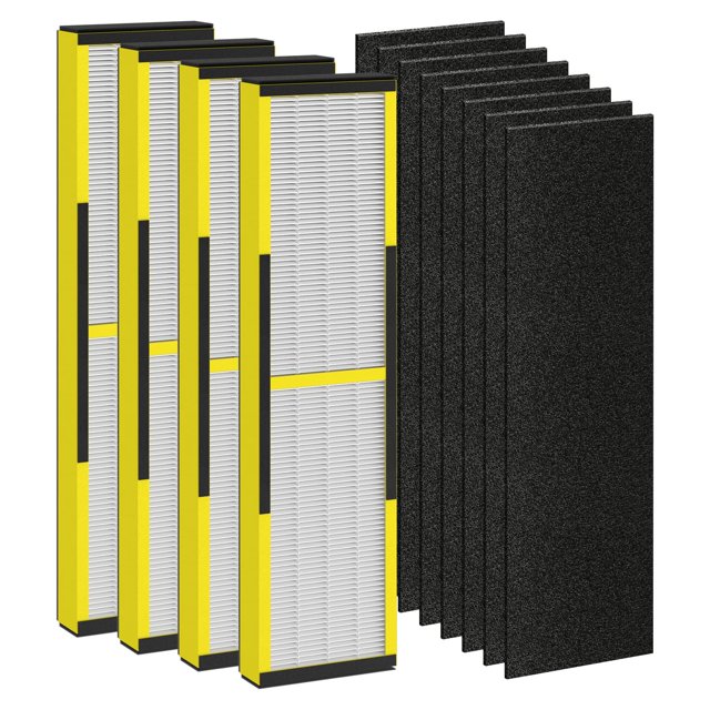 4 Pack FLT4825 HEPA Filter B Replacement Fit for Germ Guardian Air Puri-fier AC4825 AC4300 AC4800 AC4900 AC4850, AC4825E Replacement Filter Fit for G
