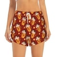 thumbnail image 4 of Lsque Heart Christmas Hot Cocoa Printed Women's Running Shorts with Liner Pockets,Elastic Quick Dry Workout Athletic Gym Yoga Shorts,Womens High Waist Shorts-X-Large, 4 of 9