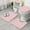 Pink Cow Milk, variant on White Cow Black Spot Pattern Bathroom Rugs Sets 3 Piece,Toilet Cover Set,Absorbent Non Slip Bathroom Mats Sets with U-Shaped Contour Rug Toilet Rug Set