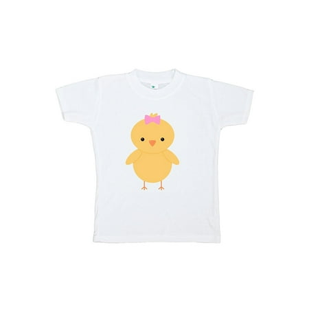 Easter Shape - Custom Party Shop Easter Chick Girls' Novelty Easter Tshirt - Yellow and Pink / 5/6T Shirt