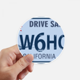 thumbnail image 1 of Licence Plate USA American Pattern Sticker Round Wall Suitcase Laptop Label Bumper, 1 of 1