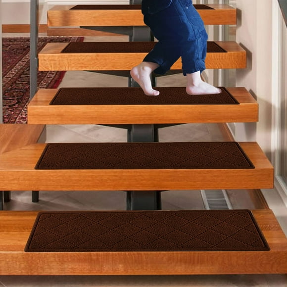 Stair Mat Antislip Household Staircase Striped Floor Mat Absorbent Silent Staircase Carpet Adhesive Free Selfadhesive Stair Mat Can Be Cut And Washed