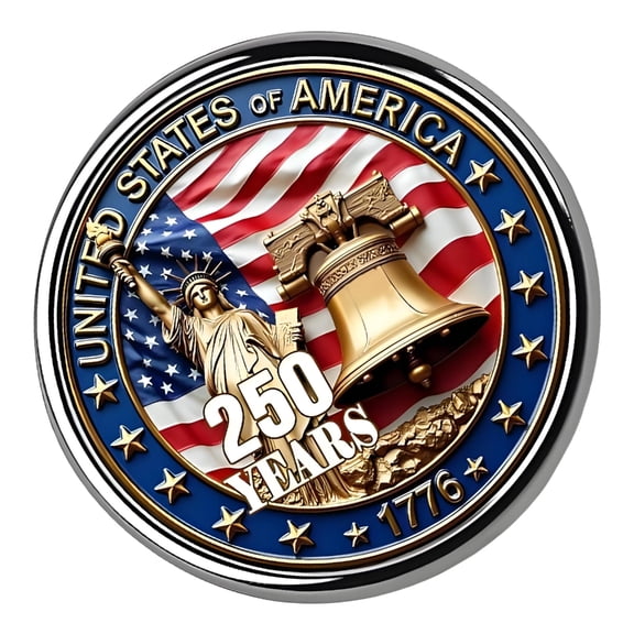 7829 Unique 250th Anniversary Patriotic Brooch Pin Gift For History Enthusiasts