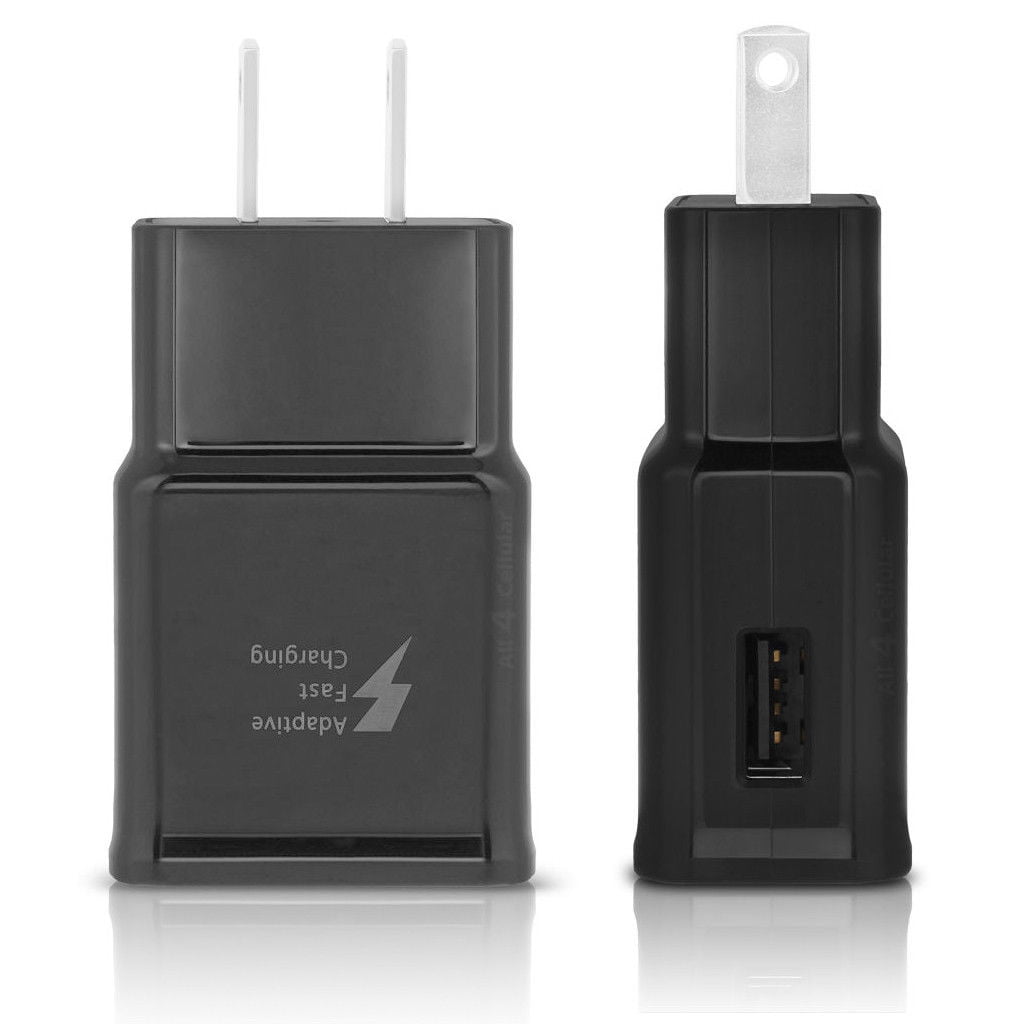 9V 2A Adaptive Fast Rapid Charging Wall Charger US Plug For Samsung Galaxy  Phones (Black) 