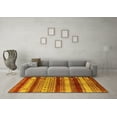 thumbnail image 3 of Ahgly Company Machine Washable Indoor Rectangle Oriental Yellow Industrial Area Rugs, 8' x 12', 3 of 4