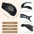 thumbnail image 6 of Lay Flat Hair Clips for Women - 6 Pack Large French Claw Clips, Strong Hold Non-Slip Hair Barrettes for Thin/Thick Hair, Comfortable Hair Accessories for Work, Travel, Yoga, 6 of 6