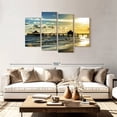 thumbnail image 2 of Elephant Stock Fort Myers Pier Wall Art - Horizontal Multi Panel Canvas - Living Room Wall Decor - Places Multi Panel - Gray And Blue Decor By Philippe Hugonnard - 75" x 48", 2 of 8