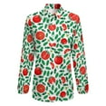 thumbnail image 4 of Tomato Pattern Long Sleeve Blouse Woman Streetwear Casual Shirts Summer Oversize Woman Streetwear Clothing Birthday Present, 4 of 7