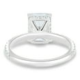 thumbnail image 6 of ESTE ORIGIN 3Ct Radiant Moissanite Solitaire Ring with Hidden Halo and Pavé Band in 10K White Gold for Women, 6 of 8