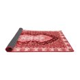 thumbnail image 2 of Ahgly Company Indoor Round Abstract Red Modern Area Rugs, 8' Round, 2 of 4