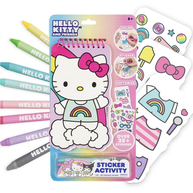 Libro para colorear y de stickers Hello Kitty de Horizon Group USA