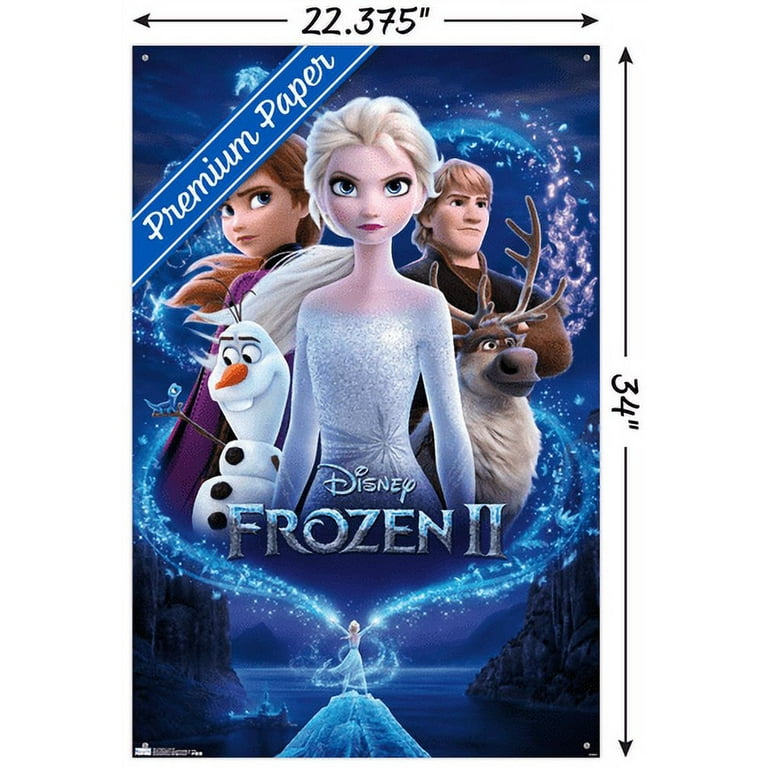 Disney Frozen 2 - Key Art Wall Poster with Pushpins, 22.375