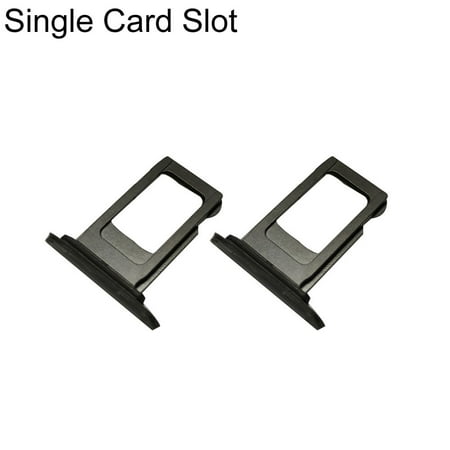 Image of Grofry Replacement Metal Phone Single/Dual Slot SIM Card Holder Tray Black 2Pack Single Card Slot
