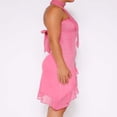 thumbnail image 4 of Women Tassels Dress Irregular Hem Sleeveless Solid Color Summer Party Dress, 4 of 6