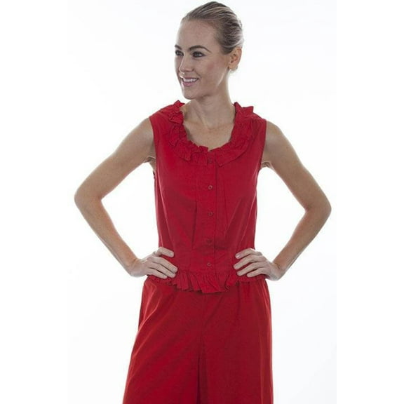 Scully RW502-RED-XL Rangewear 100 Percent Cotton Womens Camisole - Red- XL