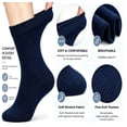 thumbnail image 6 of Anewi Extra Wide Socks for Men, Diabetic Ankle Socks, Non Binding Thin Seamless Socks for Everyday Wear, Soft Loose Fit Comfort, 4 Pairs, Multiple Colors, 6 of 8