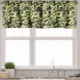 thumbnail image 3 of Ambesonne Camouflage Valance & Curtain, Pale Clothing Motif, 55"x30", Green Yellow, 3 of 6