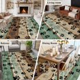 thumbnail image 5 of 6'x9' Area Rugs, Teal Brown Indoor Outdoor Area Rug for Living Room Bedroom, Pet Paw Printed Farmhouse Dog Claws Wood Grain Washable Bathroom Rugs Kitchen Floor Carpet Mats Home Decor Aesthetic, 5 of 8