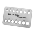 thumbnail image 1 of Medidor de punta de taco de 8,5 mm a 15 mm, acrílico, práctico, para billar, herramienta de medición ligera, comprobador de tamaño de punta de taco, 1 of 8