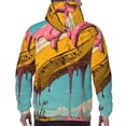 thumbnail image 7 of Uemuo Melting Banana Fantasy Pattern Men's Hoodie - Casual Pullover Hoodie with Kangaroo Pocket, Stylish Hooded Sweatshirt for Everyday Wear-X-Large, 7 of 7