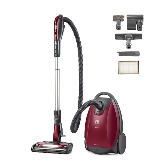 Kenmore 81715WM 700 Series Bagged Canister Vacuum, 2-Motor Suction, Pet Friendly, Sealed HEPA Filter 99.97% Dust Capture, 26FT Auto Rewind Cord, for All Floors, Carpet, Hardwood & Upholstery