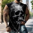 thumbnail image 6 of adaychics Mens Graphic Tank Tops Crew Neck Gothic Tank Tops Skull Summer Sleeveless Workout Tee Shirt for Exercise Daily, 6 of 7